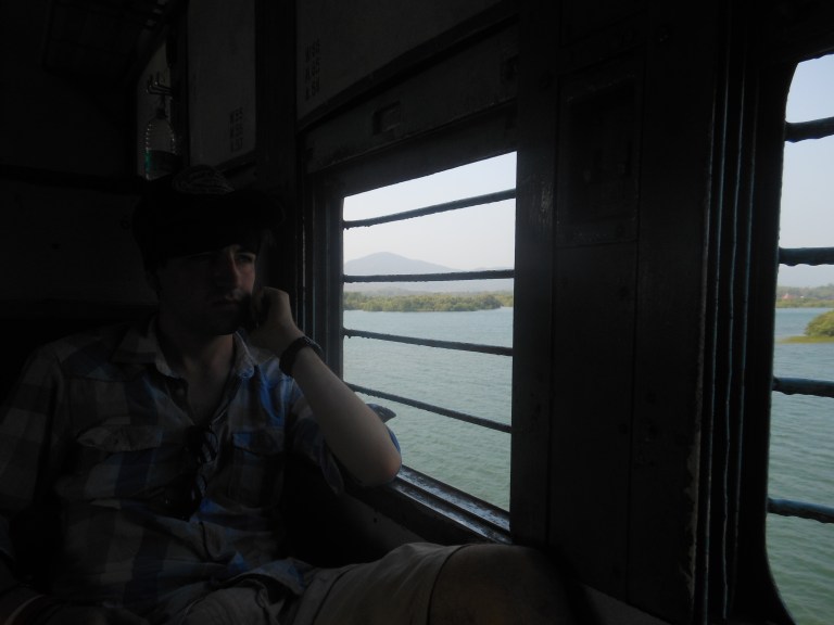 Travelling on the train in India